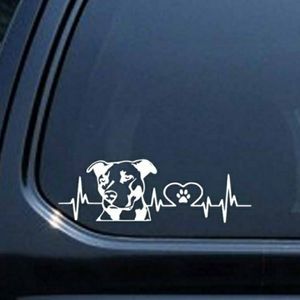 Pitbull Heartbeat Decal